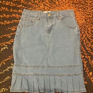Women Denim Blue Skirt